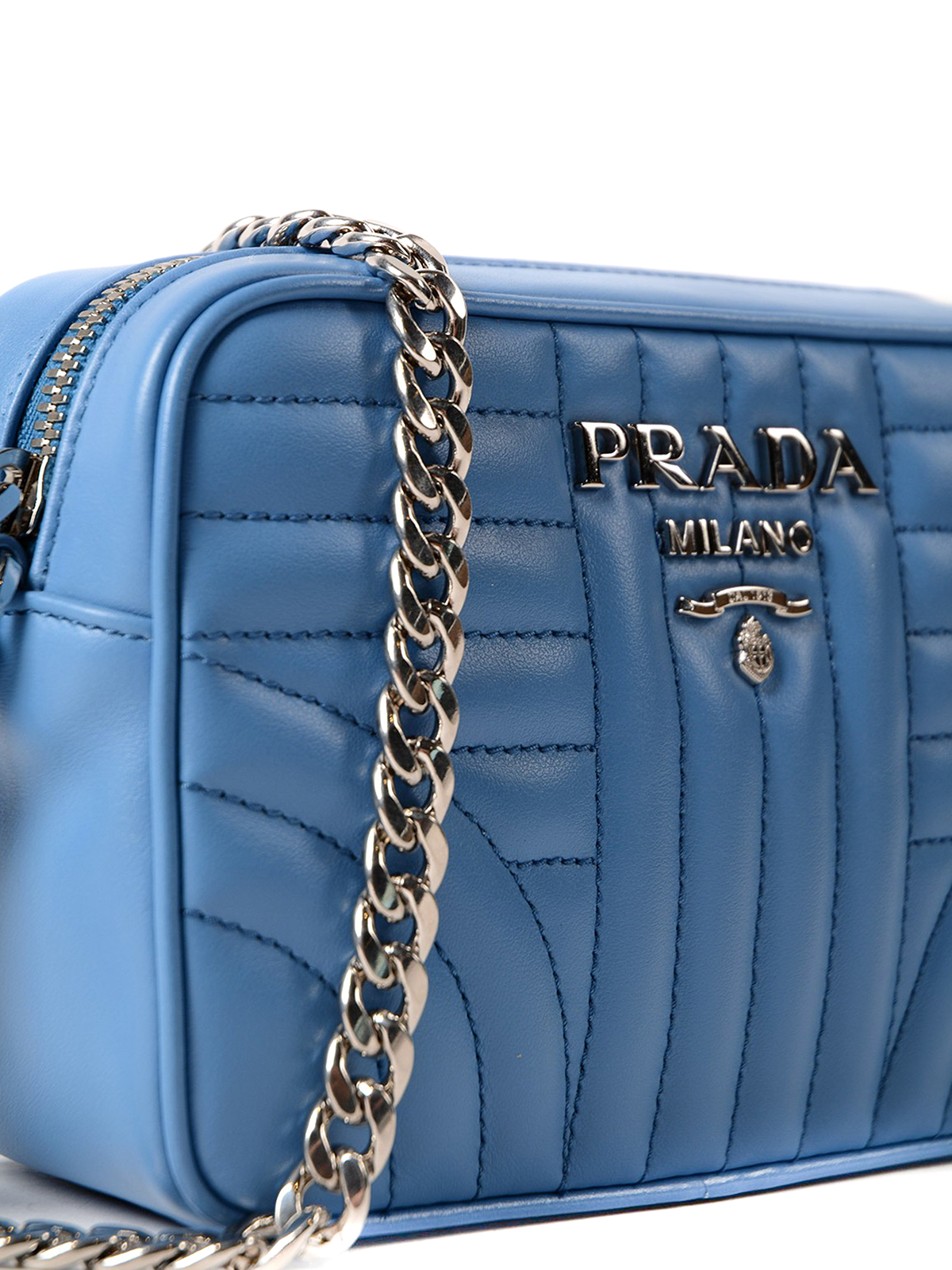 Shop Prada Diagramme Leather Camera Bag