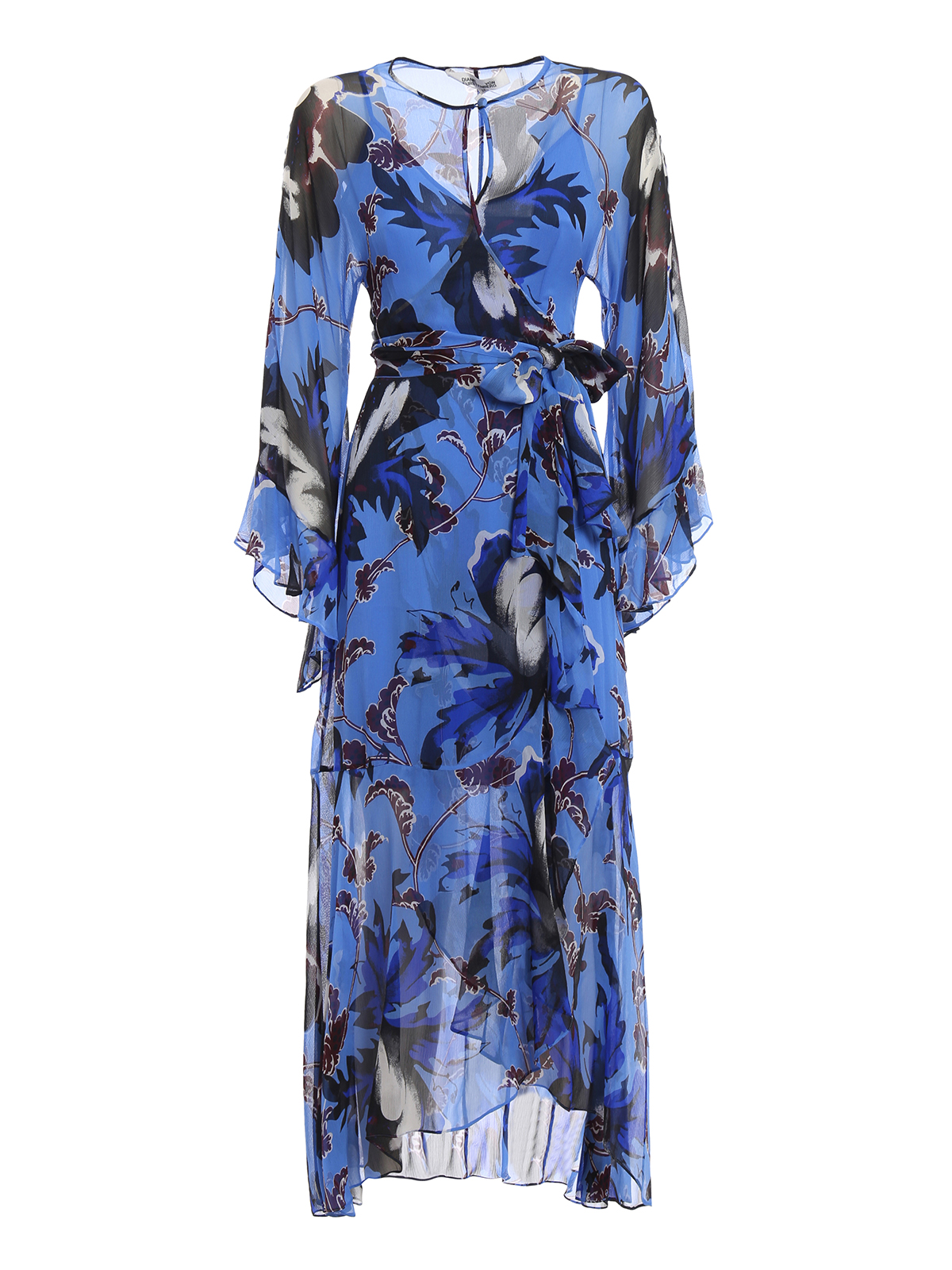 Diane Von Furstenberg Lizella floral silk wrap dress|12309DVFPHFLH
