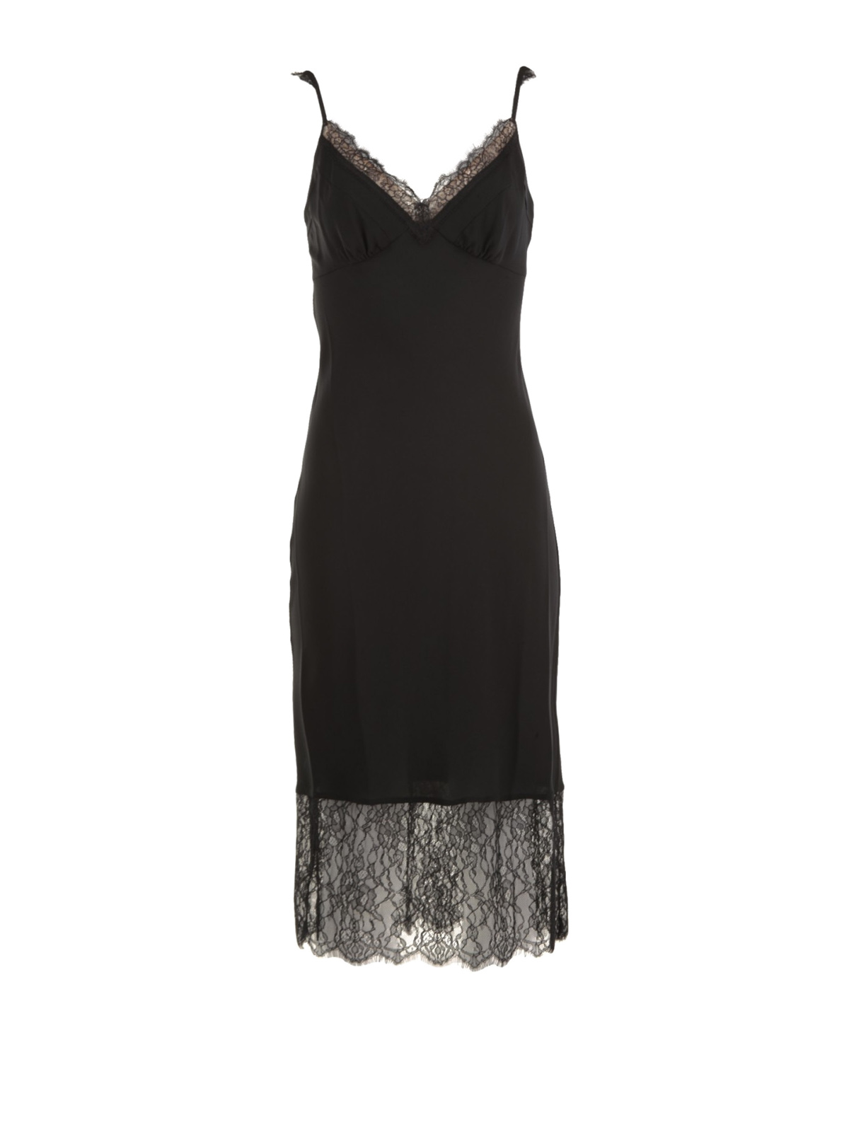 knee length dresses for ladies Black Le Stretch Lace Long Sleeve Dress