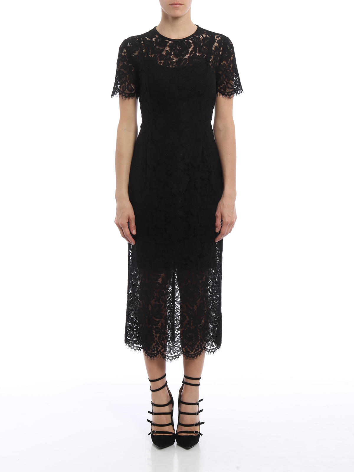 Diane Von Furstenberg Black Lace Dress