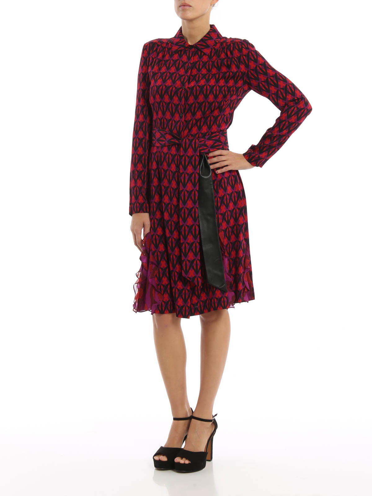 Diane Von Furstenberg Catherine belted silk shirt dress D985501S16DSRPP