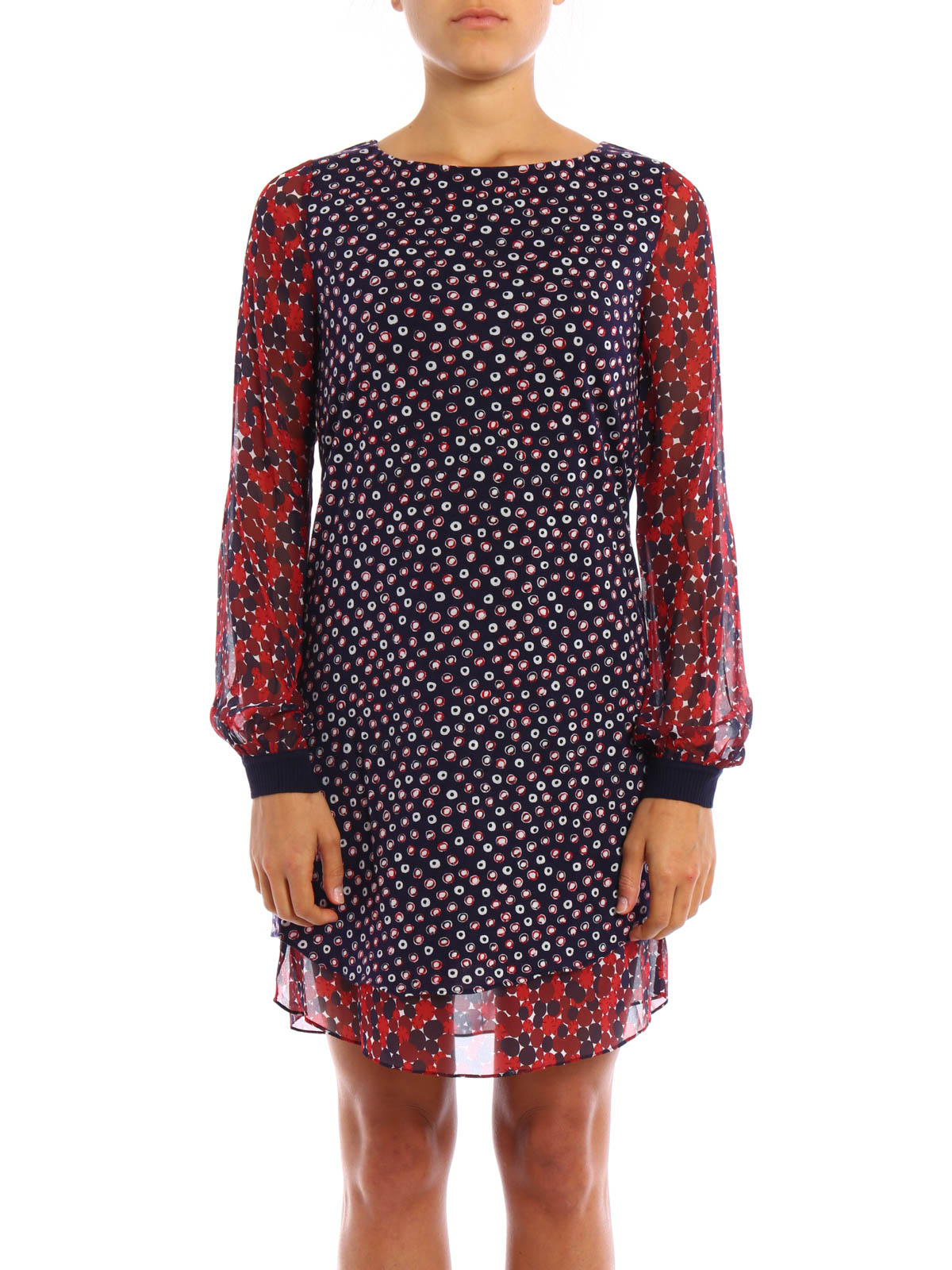 strapless open back dress Diane Von Furstenberg Chain Geo Multi Sm Red  CLAUDETTE