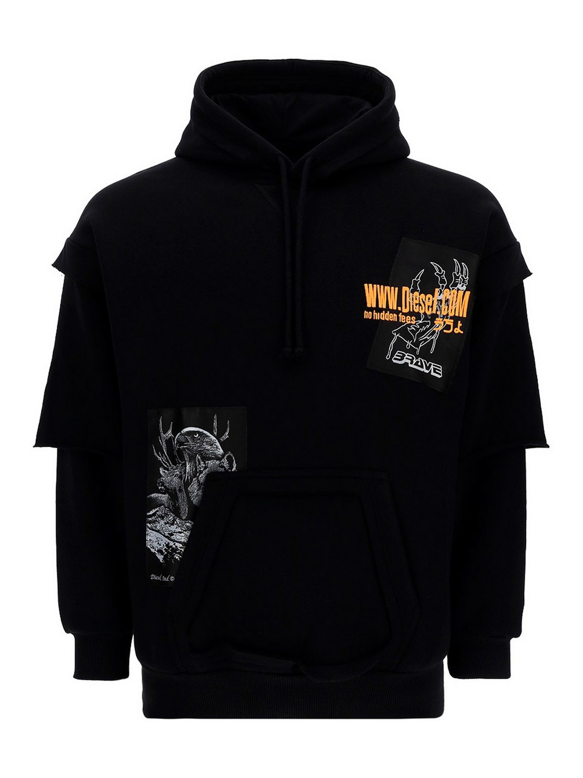 パーカー・フーディ DIESEL SS25 Diesel Sweaters Black (A16913 0TKAC9XX) Women's Sweatshirts: Hooded, Zip, Cropped | Diesel®