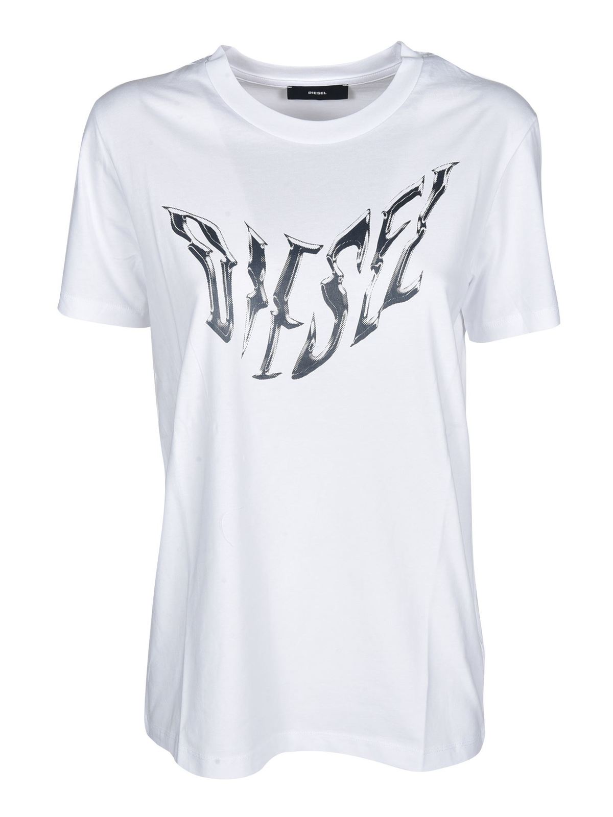 Diesel Blur Divison Logo White T-Shirt main image 1