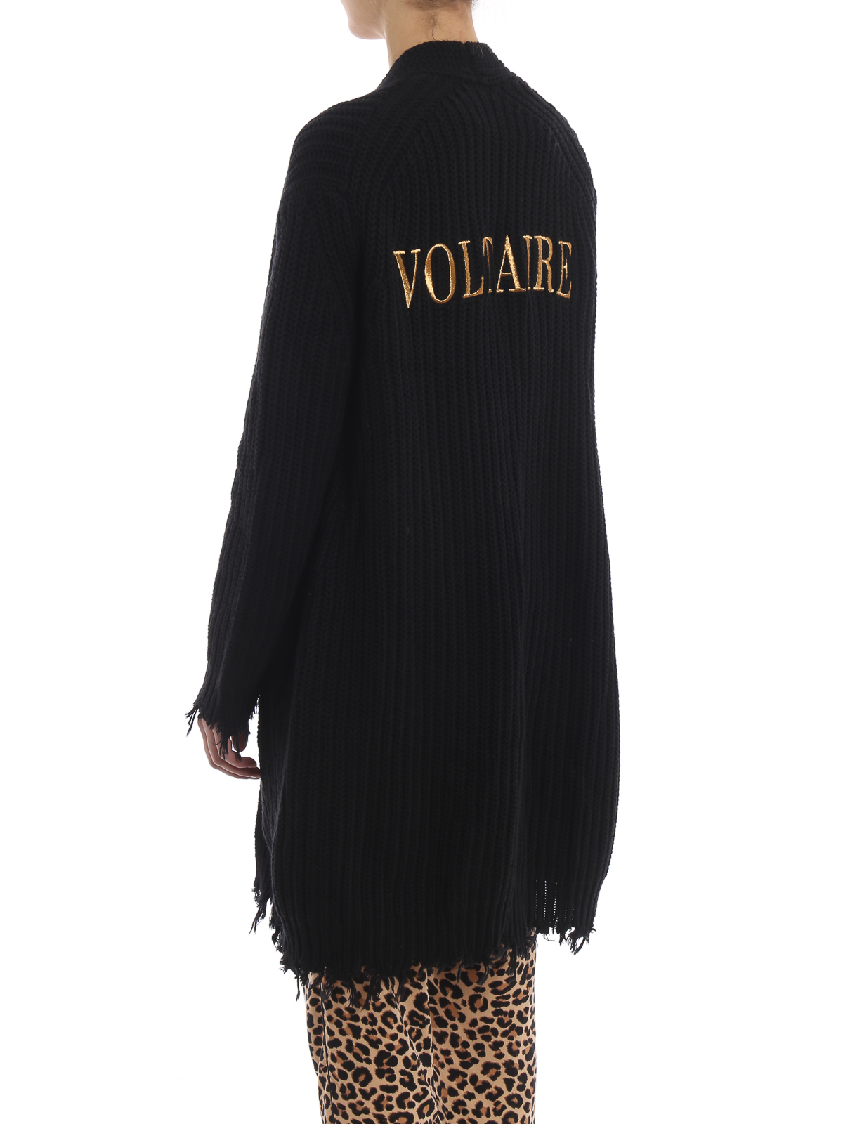 ZADIG&VOLTAIRE ジャケット 38 グレー フリンジ袖 ジャケット グレー