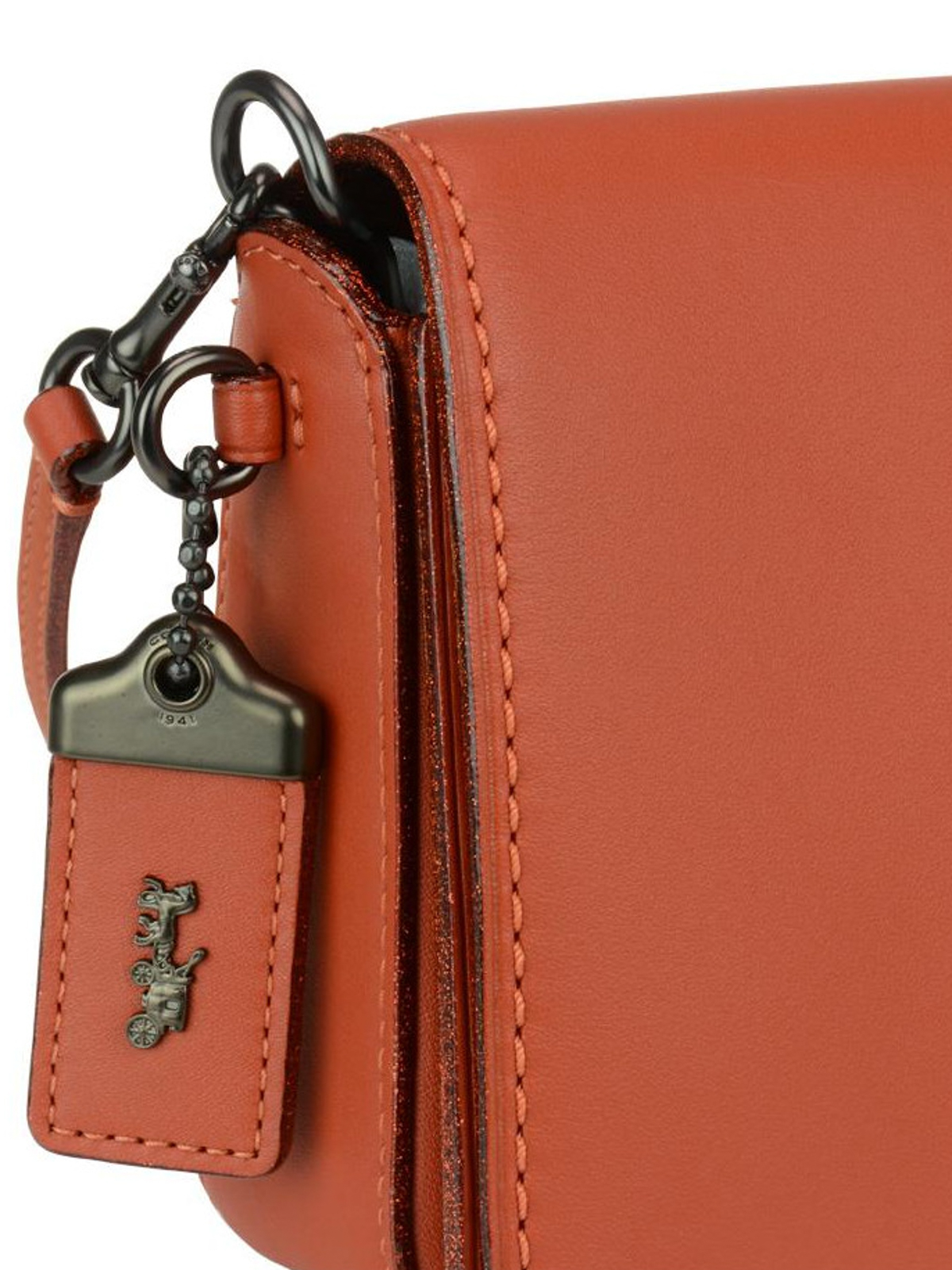 Coach Dinky tanned leather crossbody - Orange - Women|22833BPM3H