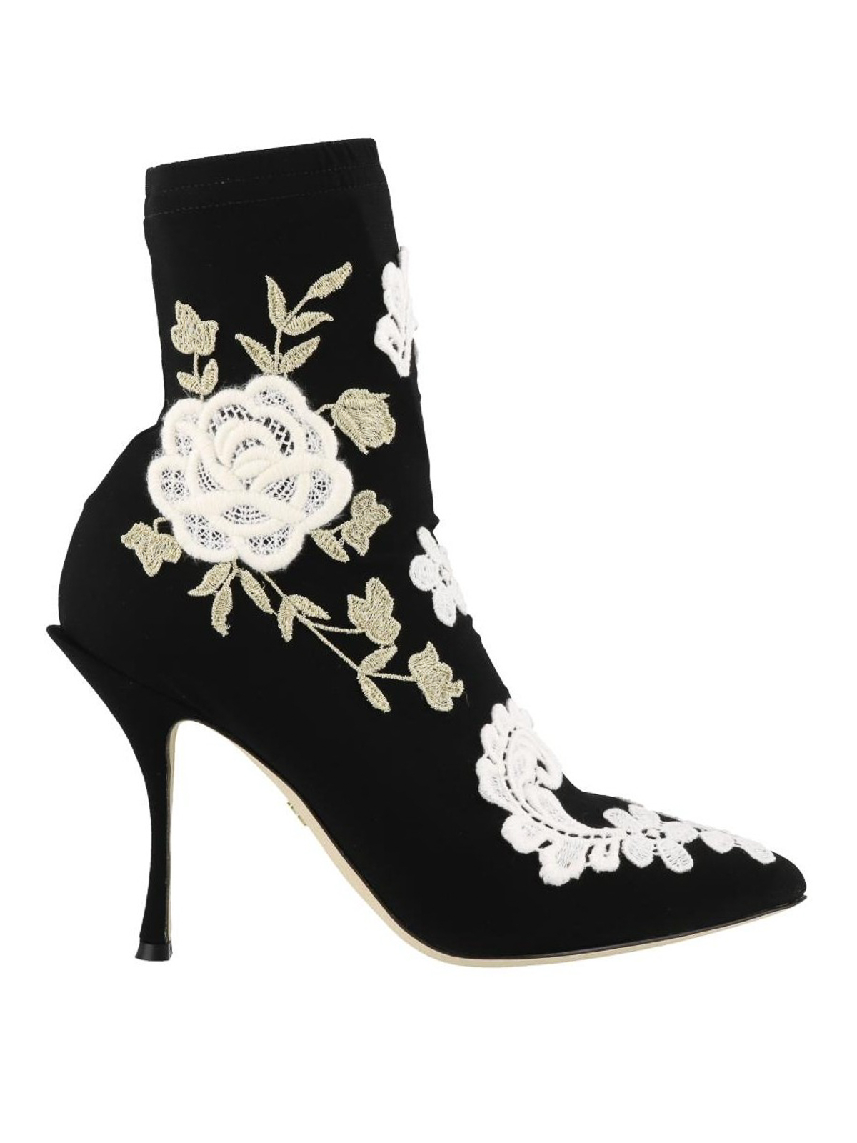 Ankle boots Dolce & Gabbana - Lori macramé embroidered stretch