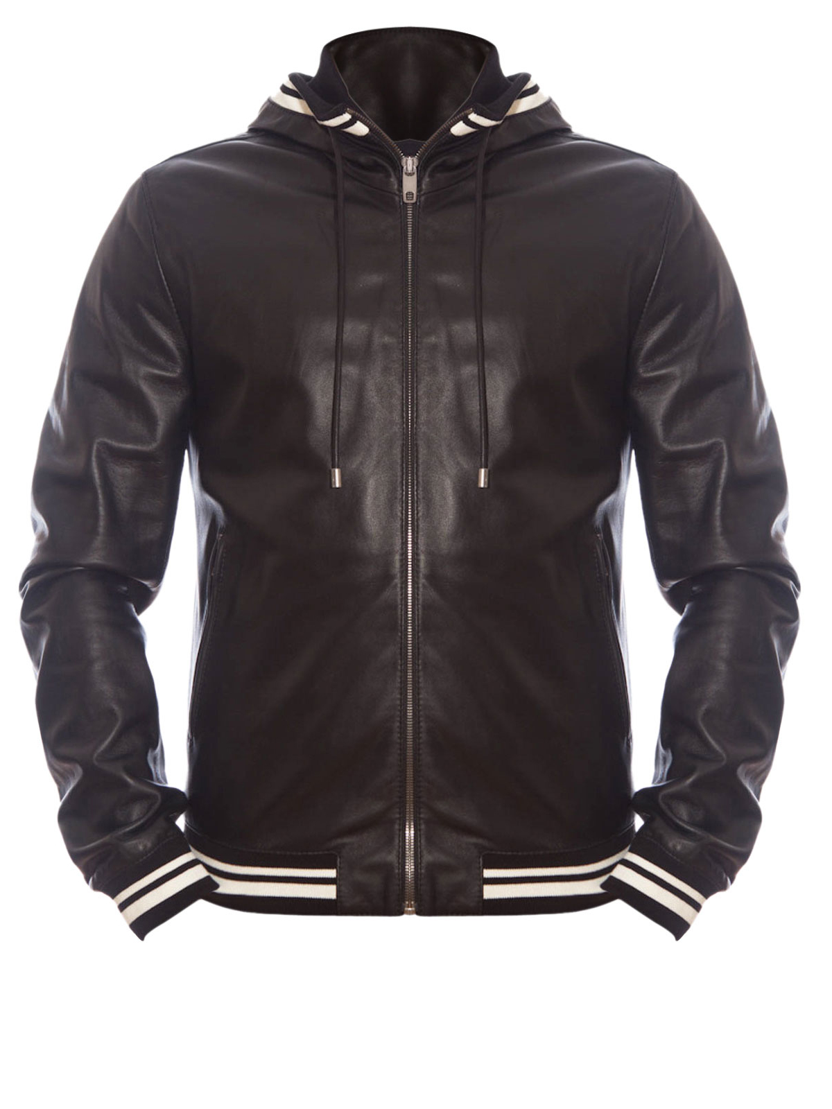 【関税＆送料込み】Dolce & Gabbana Leather Bomber Jacket DG leather bomber jacket in black - Dolce Gabbana | Mytheresa