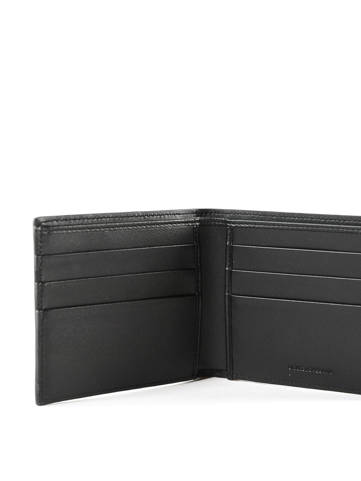 Burberry Embossed Leather Bifold Wallet Black