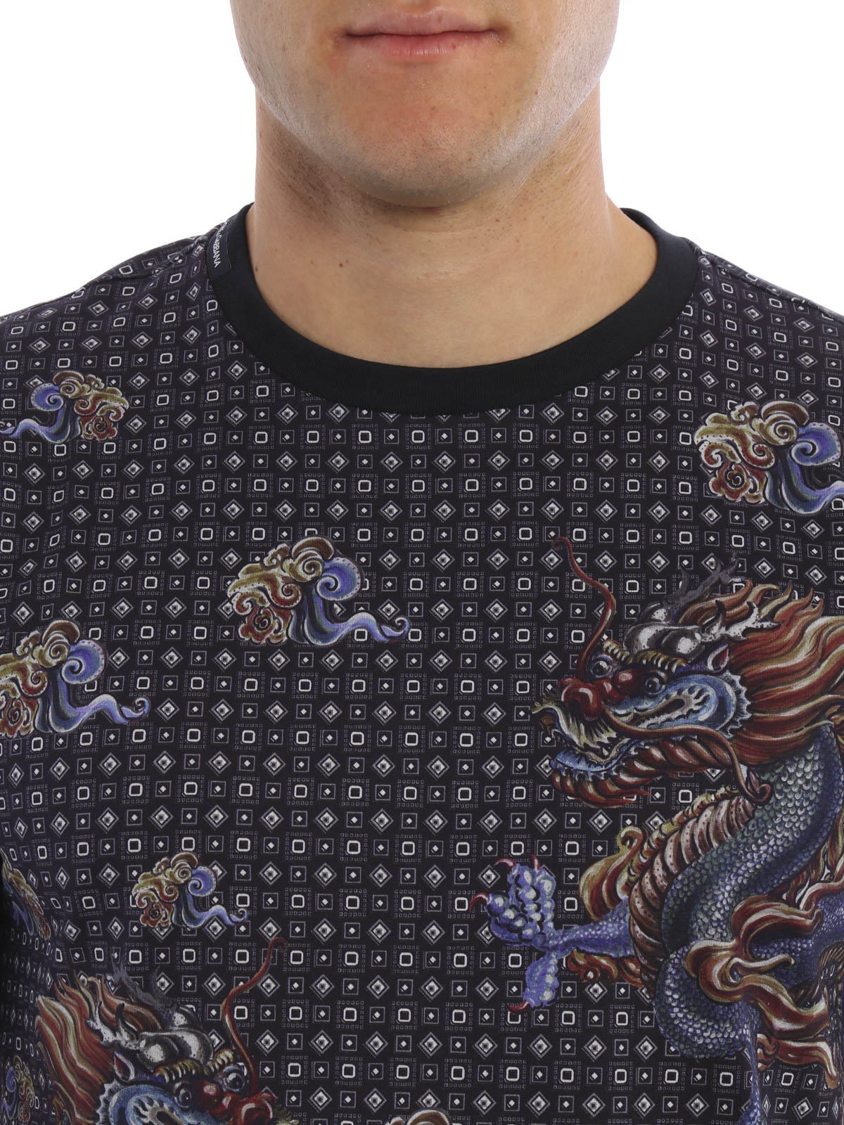 Dolce & Gabbana - Chinese dragons print T-shirt G8FV9TFP7HCX0860
