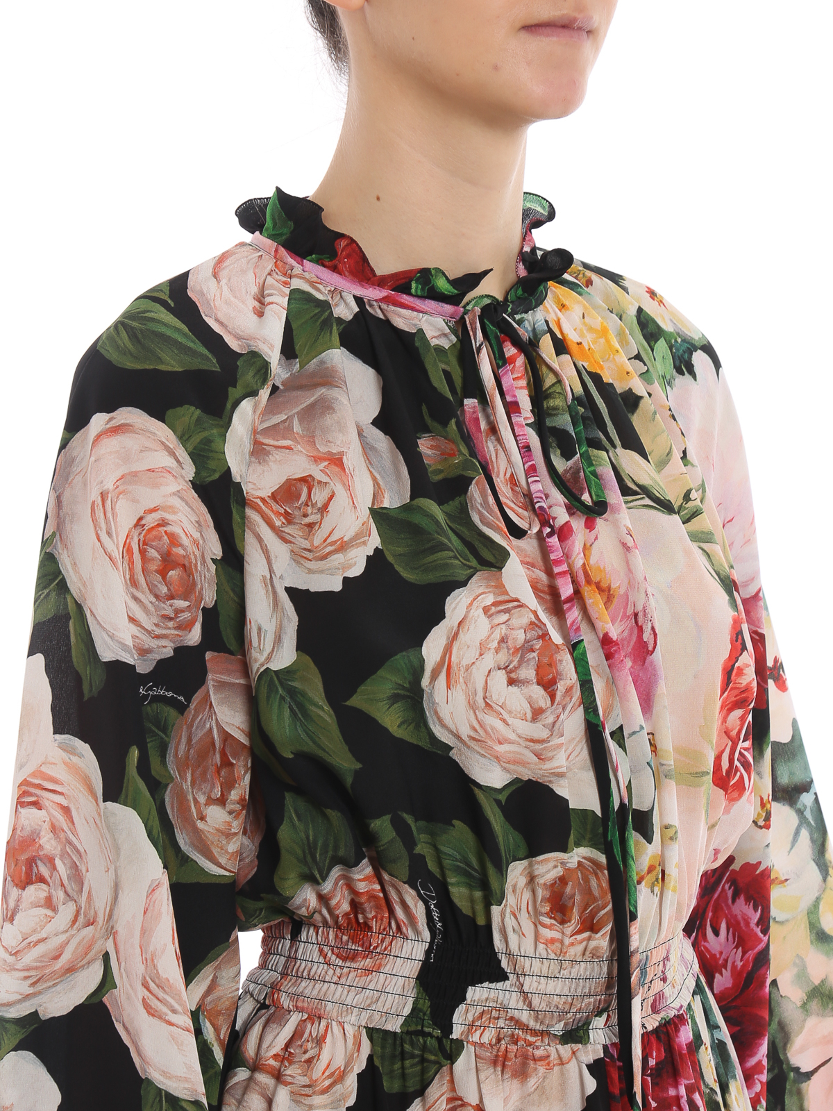 Dolce & Gabbana☆花柄 サテン カクテルドレス 146174828_o3.jpg?