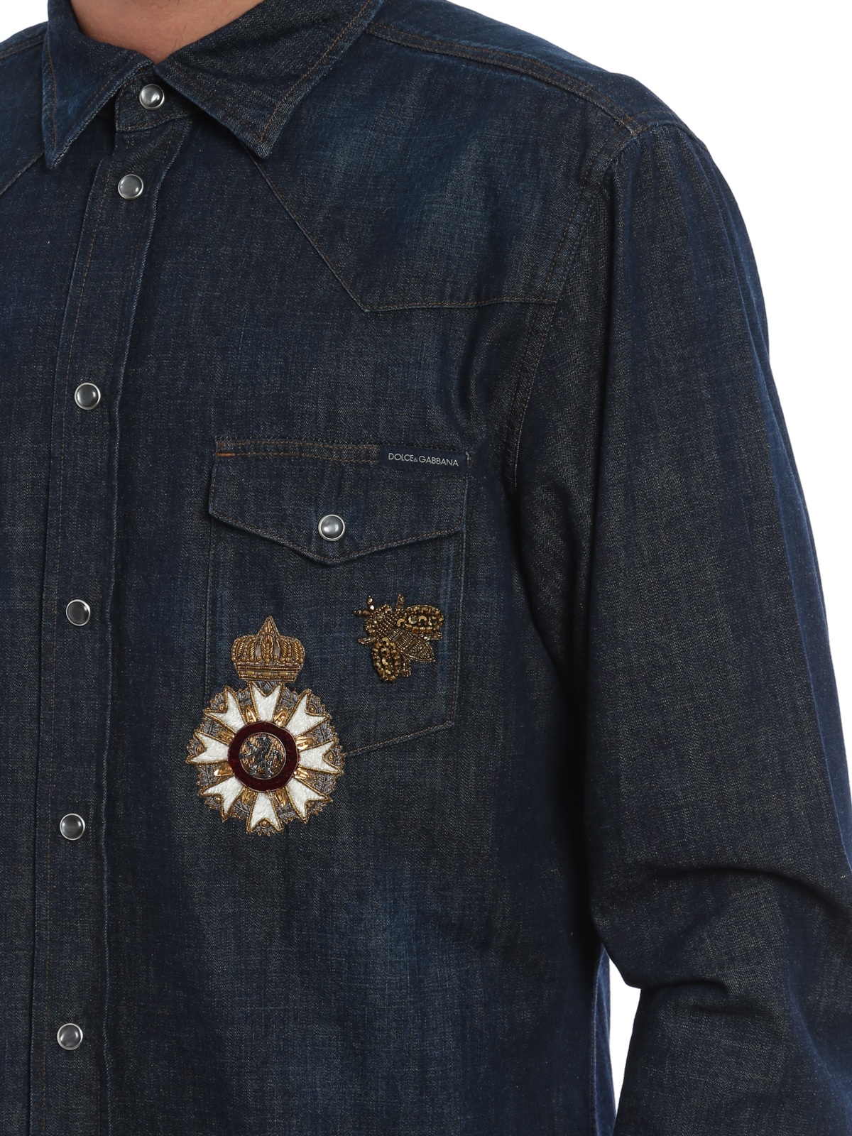 Shirts Dolce & Gabbana - Heraldic Sicilia denim shirt