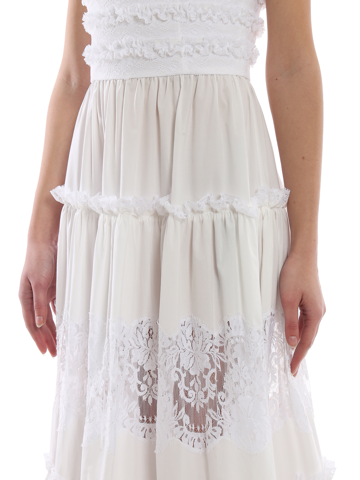 Dolce & Gabbana Lace detailed cotton poplin maxi dress|F6D0TTFU5L5W0111 Dolce & Gabbana Lace detailed cotton poplin maxi dress|F6D0TTFU5L5W0111