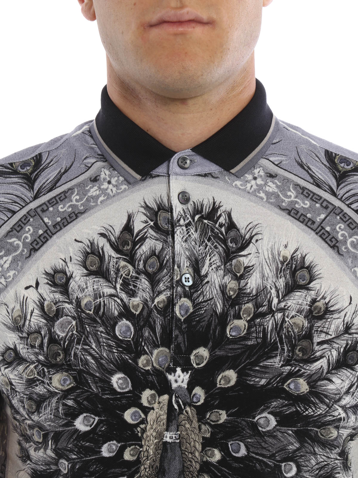 Dolce & Gabbana Peacock print polo shirt - Men|G8FX4TG7HCQX0801