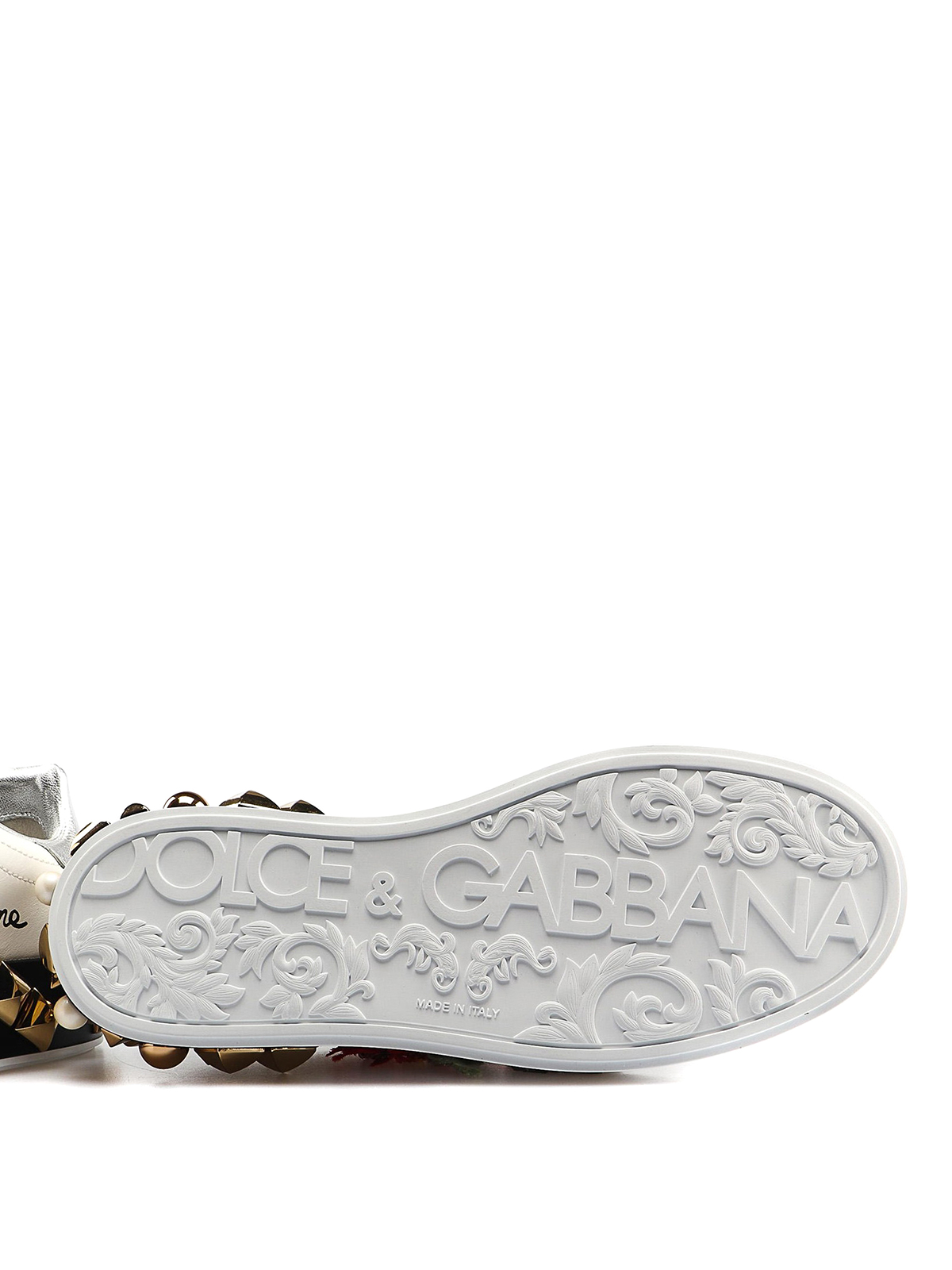 【送料&関税込】Dolce & Gabbana Portofino Sneakers Dolce & Gabbana Portofino sneakers with flower applications