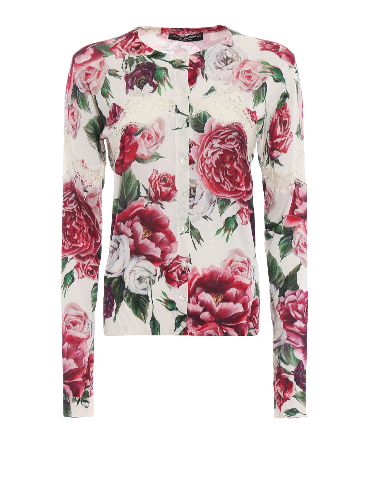Dolce & Gabbana Peony print silk and cotton blend cardigan