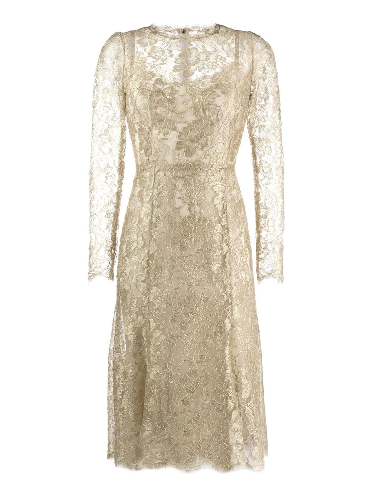 dolce gabbana gold lace dress Dolce & Gabbana Gold Floral Lace Crystal Gown Cape Women's Dress