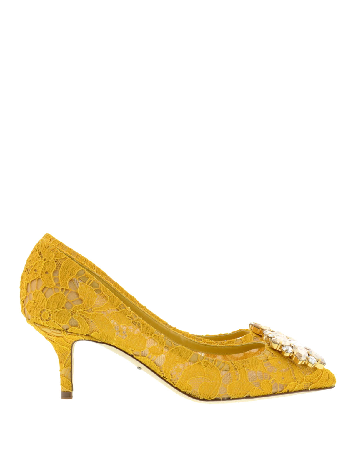 Shop Dolce & Gabbana Bellucci Pumps In Yellow