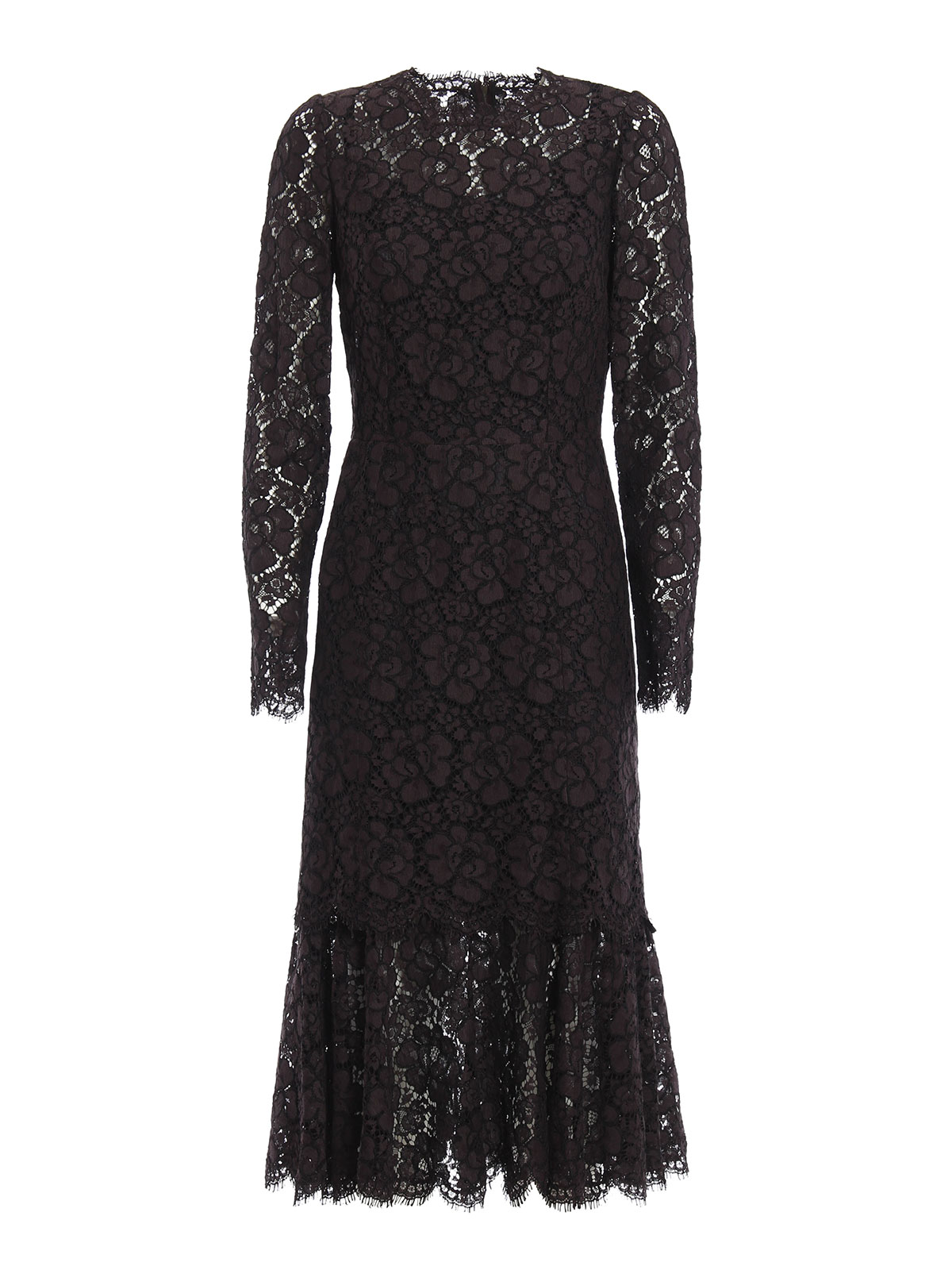 slim fit dress slacks Dolce & Gabbana // Floral Lace Midi Dress – VSP Consignment main image 0