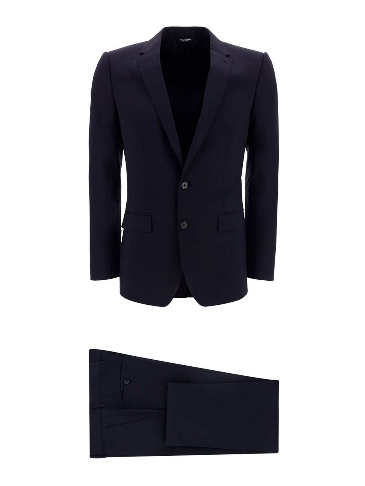 Dolce & Gabbana Fleece Wool Two-piece Suit In Azul Oscuro