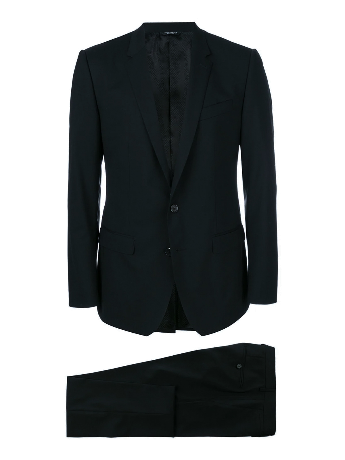 Dolce & Gabbana Wool Two-piece Suit In Negro