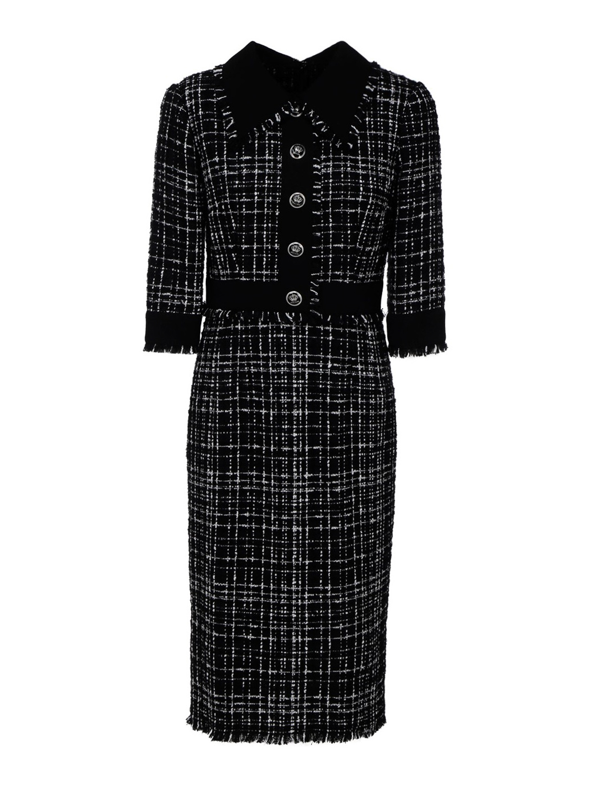 knee length tweed dress Dolce & Gabbana Tweed knee length dress