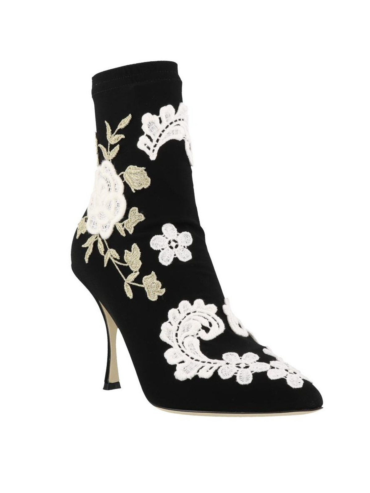 Ankle boots Dolce & Gabbana - Lori macramé embroidered stretch