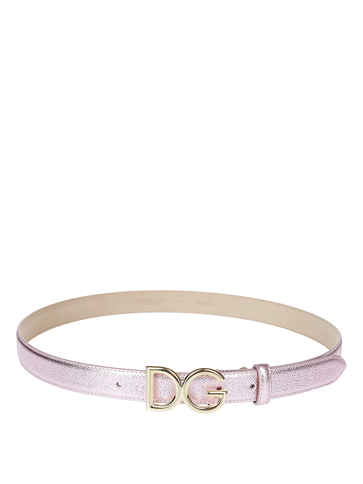 Dolce & Gabbana Black Exotic Leather DG Logo Buckle Belt