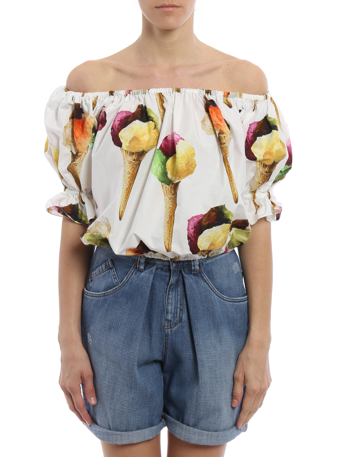 Dolce & Gabbana Ice-cream off the shoulder blouse