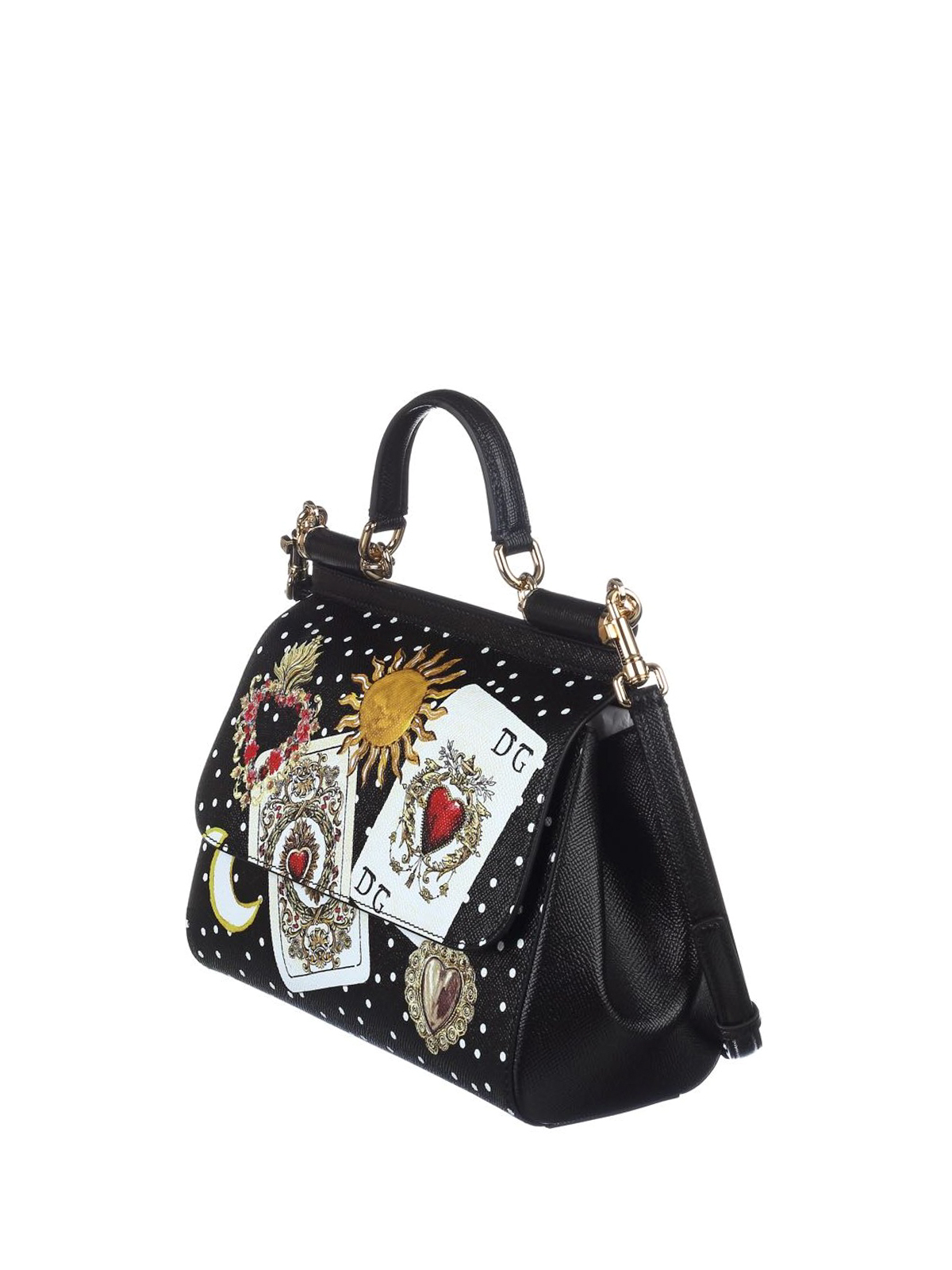 Dolce & Gabbana Sicily Dauphine Handbag in Black