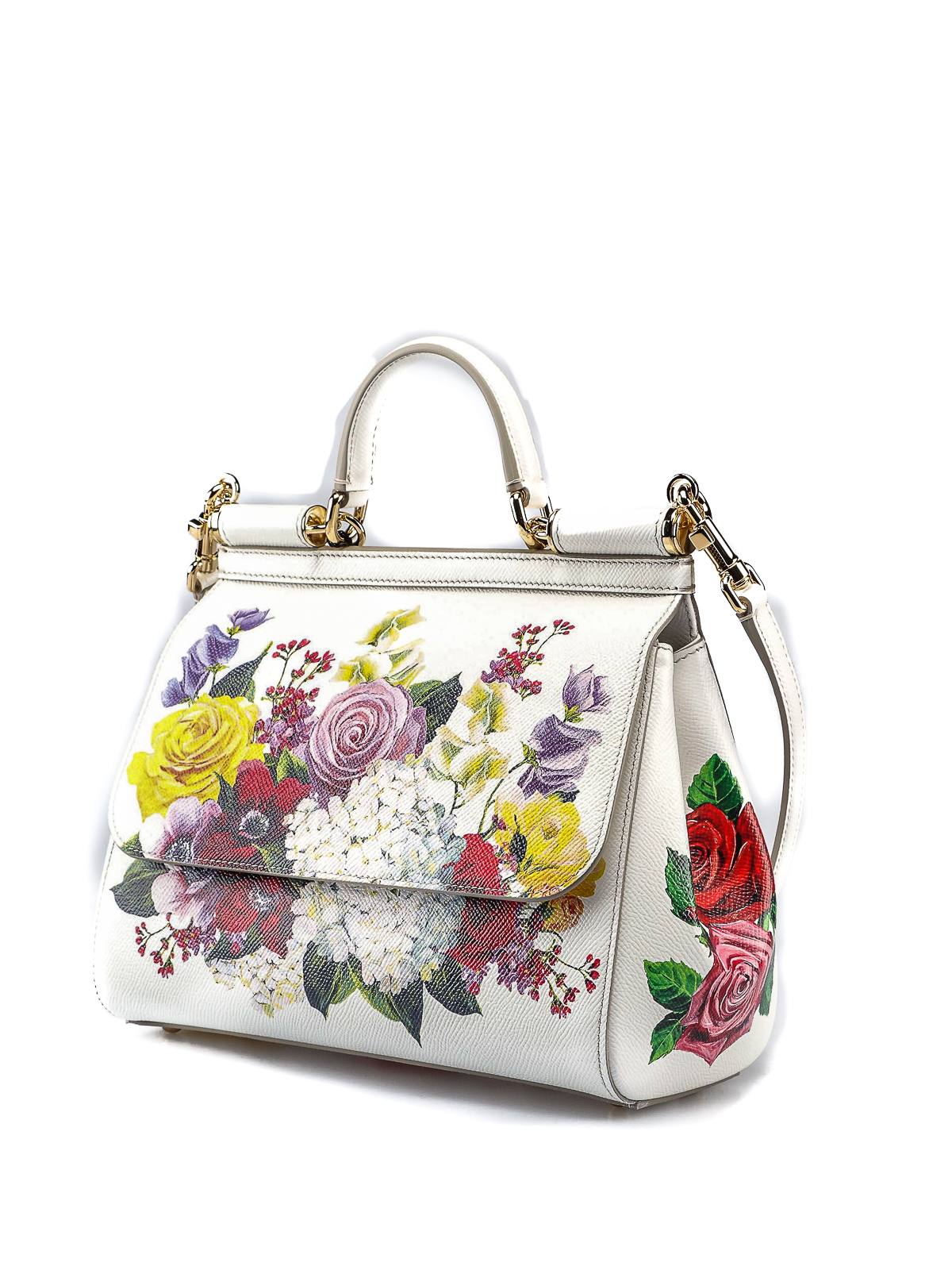 Bowling bags Dolce & Gabbana - Sicily medium floral print leather bag -  BB6002AZ533HAX46