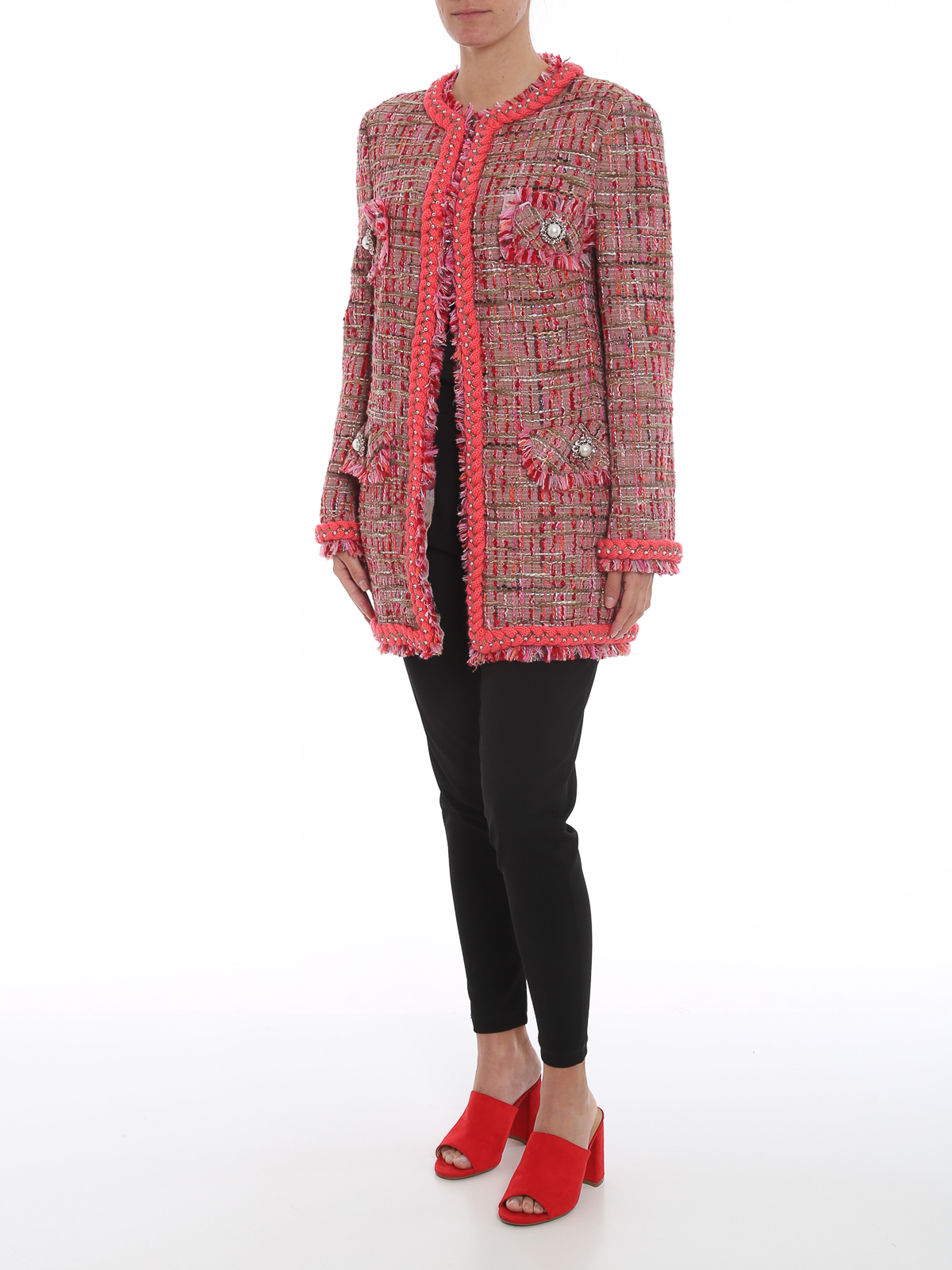 Dolce & Gabbana Tweed jacket - Pink - Women|F26AKZFQMCJS8031