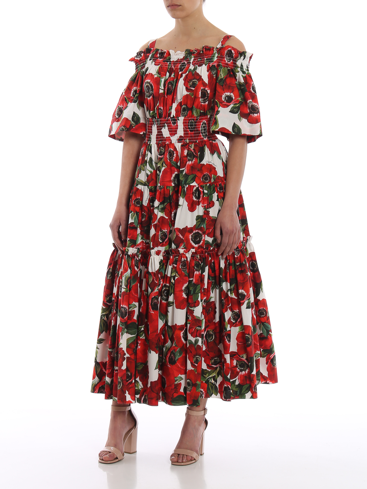 Dolce & Gabbana Anemone printed poplin circle dress