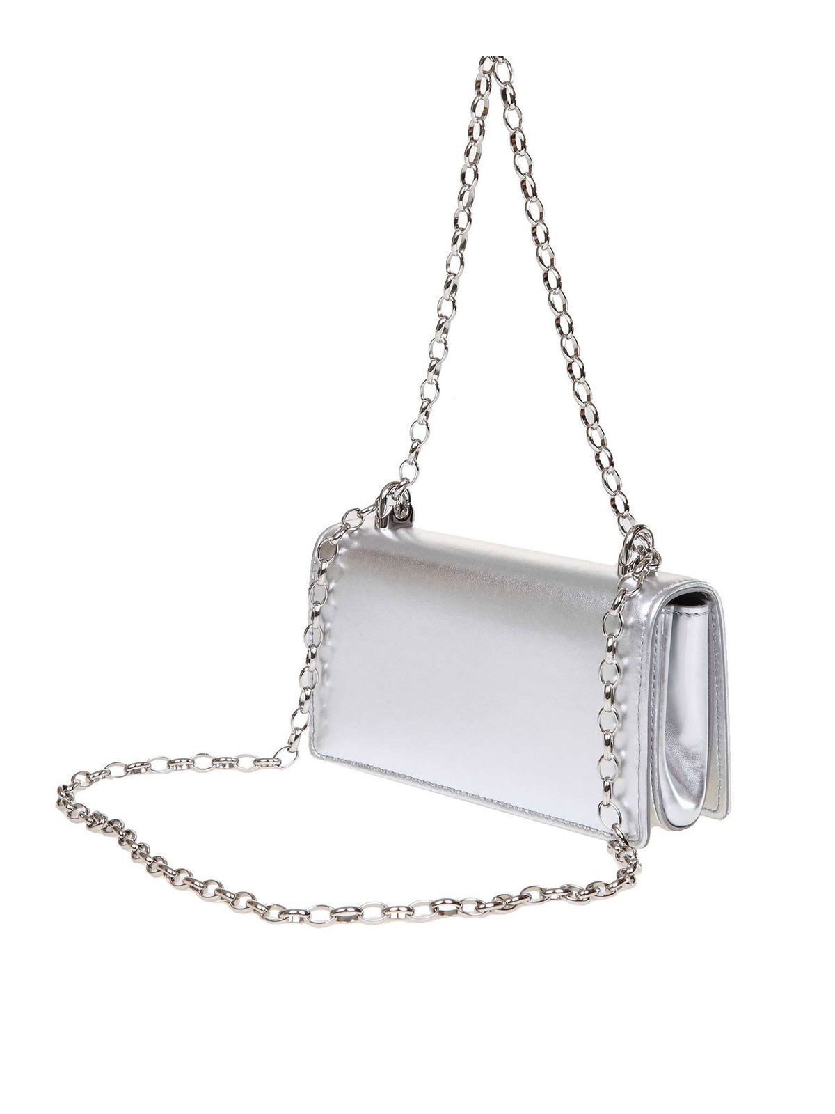 Dolce & Gabbana DG logo shoulder bag in silver