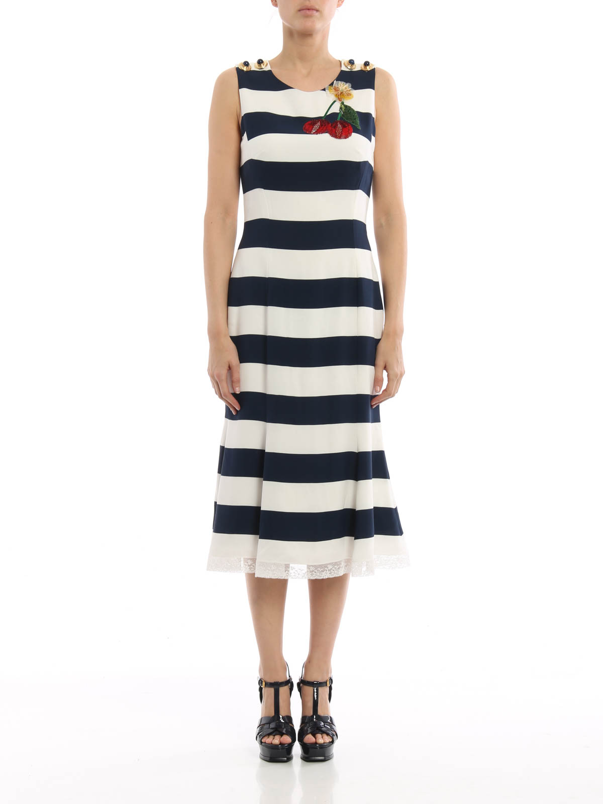 Dolce gabbana outlet striped dress