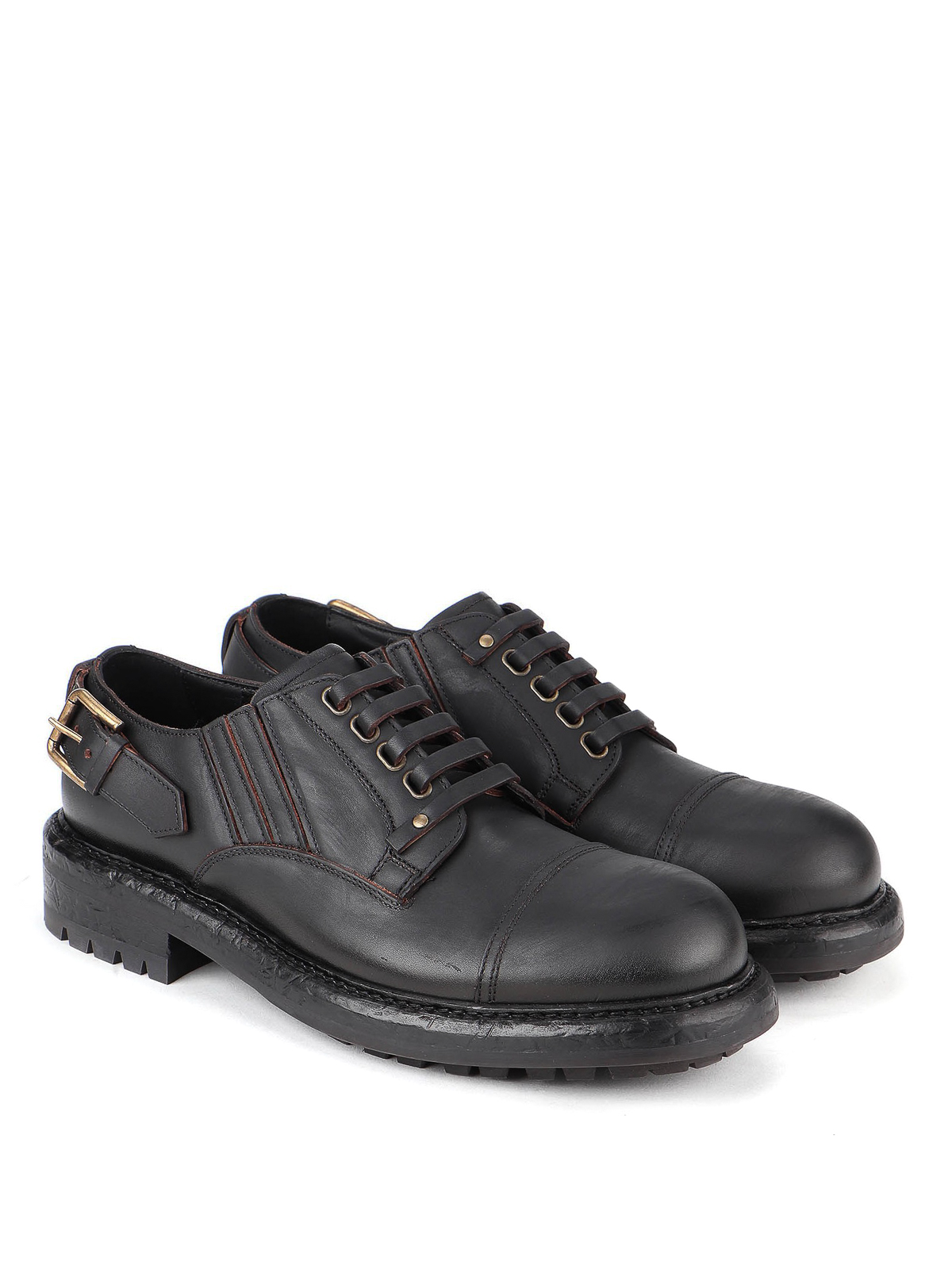 Dolce & Gabbana 編み上げ靴 - 黒|A10656AW37480999 | THEBS
