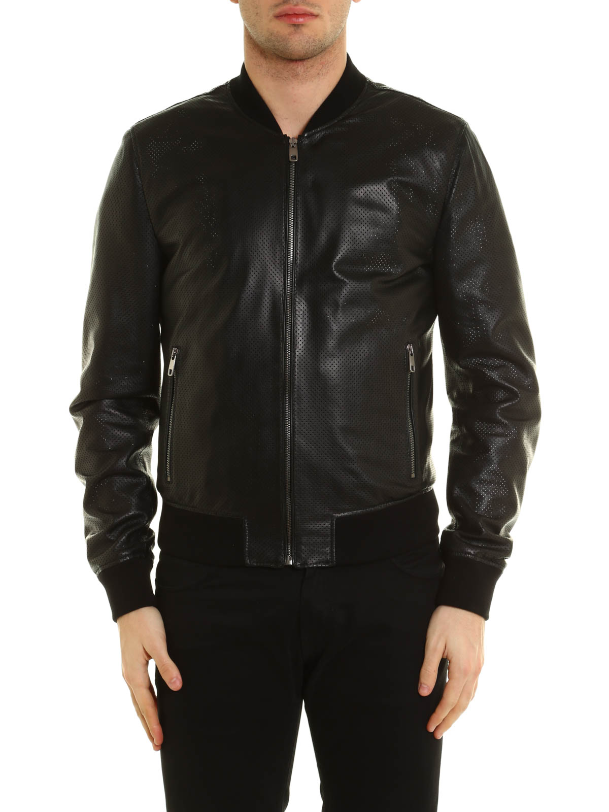Veste Bomber Homme En Cuir Synthétique – Coupe Ajustée, Col Montant, Style Motard – Idéal Automne/hiver