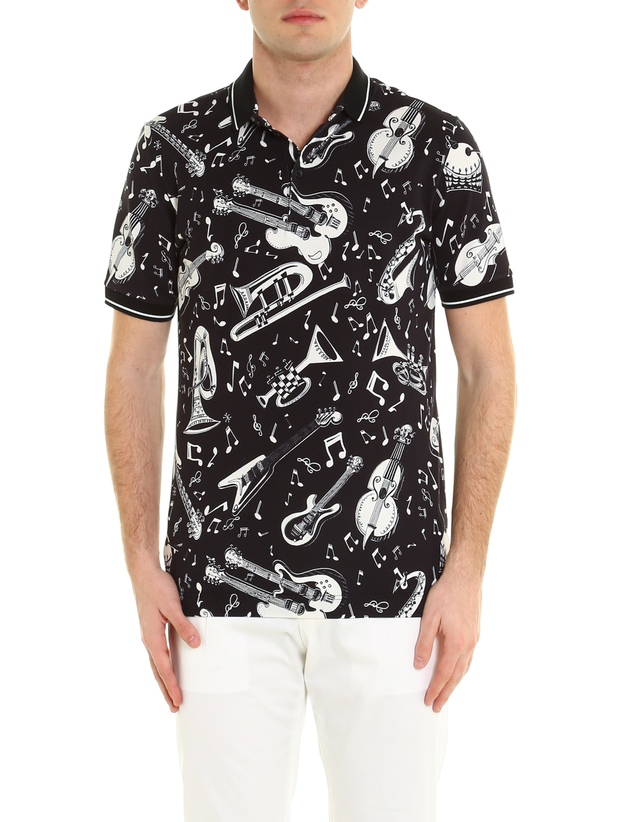 Dolce & Gabbana Men's Silk Polo Shirt