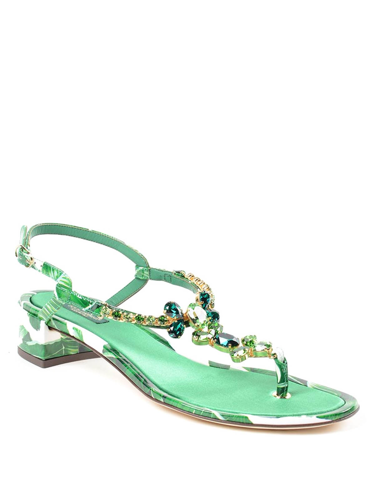 Dolce and gabbana outlet jeweled sandals