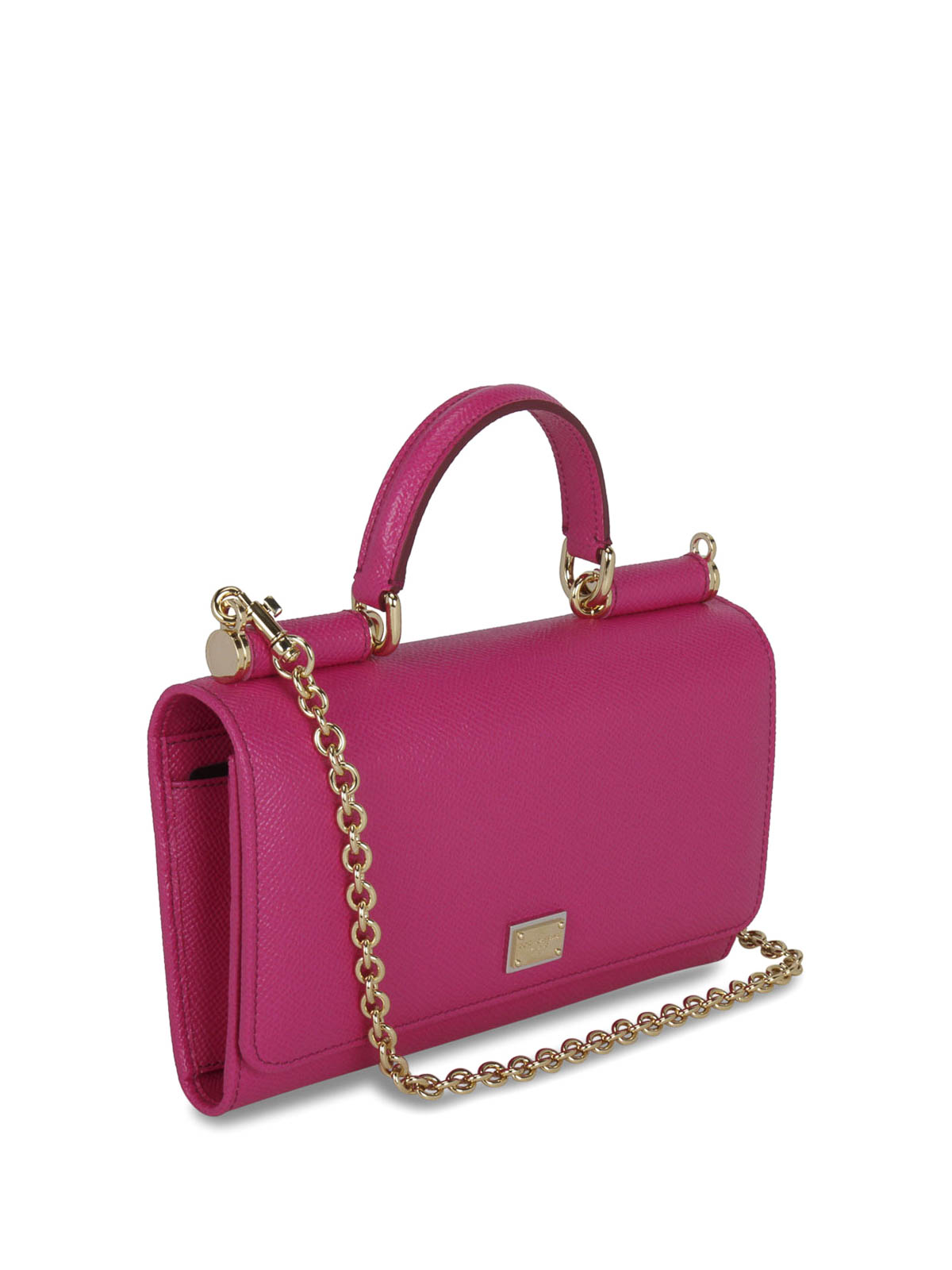 Dolce & Gabbana Hot Pink Leather Small Miss Sicily Shoulder Bag