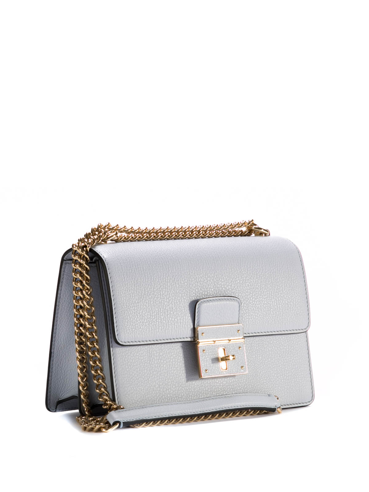 Dolce & Gabbana - Rosalia Small Calfskin Chain Shoulder Bag White