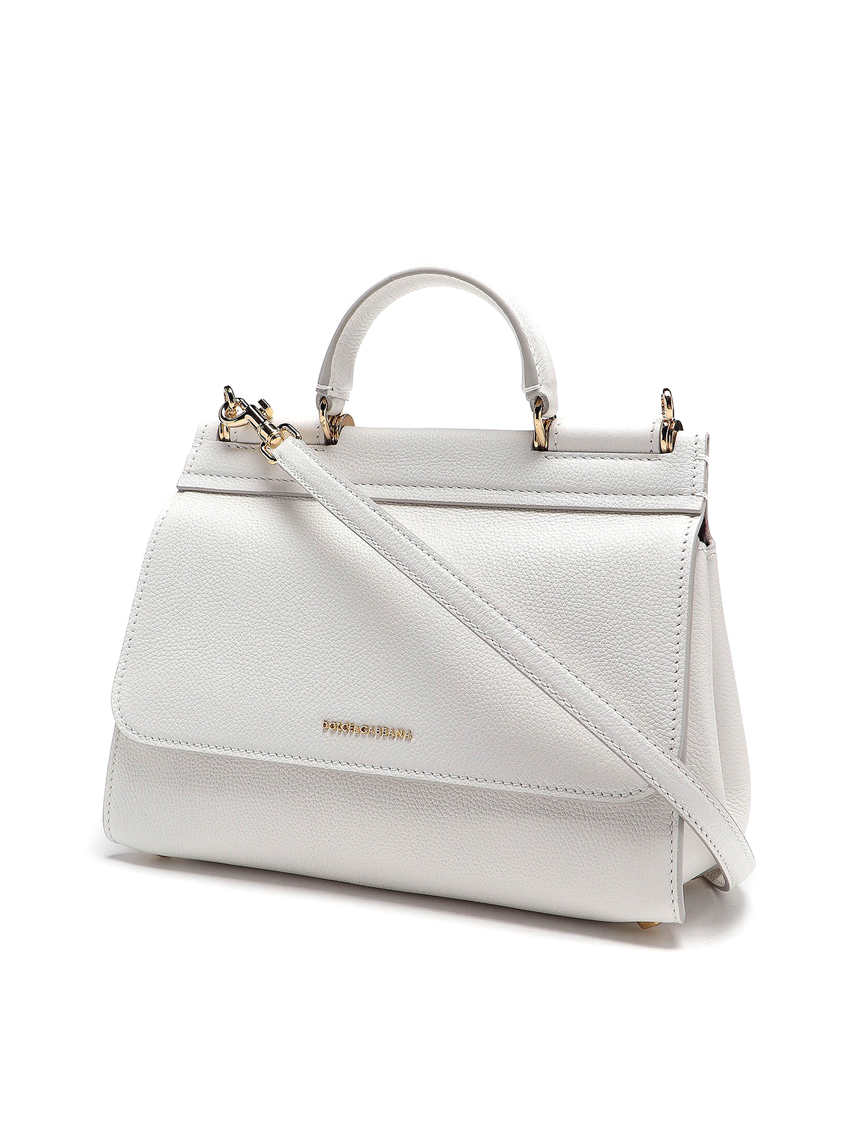 Dolce & Gabbana Dolce E Gabbana Small Sicily Bag In Soft Leather in White