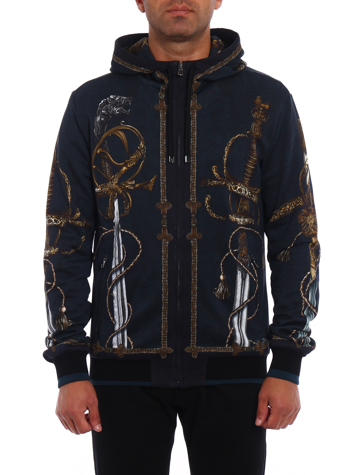 Dolce & Gabbana Swords print cotton hoodie - Men
