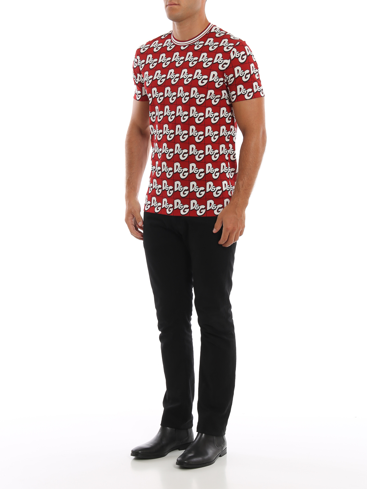 Tシャツ・カットソー Dolce & Gabbana FW25 SLIF FIT STRETCH (G8SX0Z G7PIYN0000) Men's Dolce & Gabbana Clothing - up to −75% | Stylight