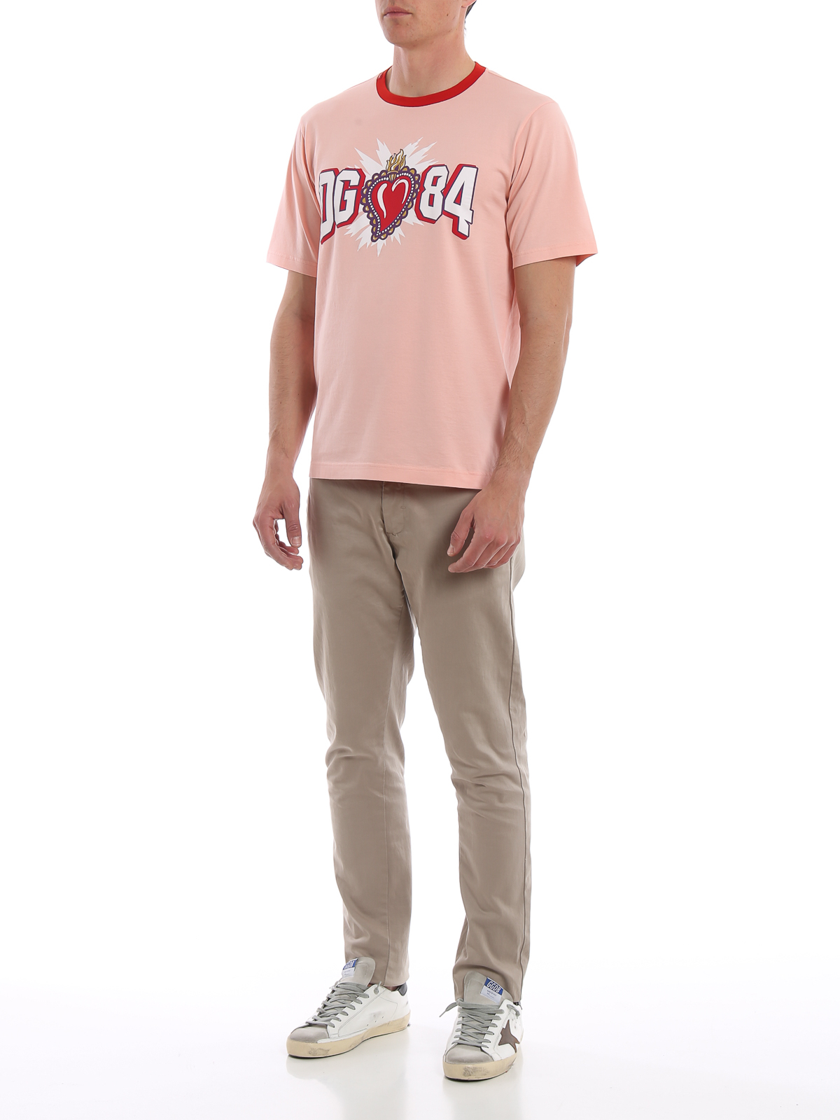Dolce & Gabbana Contrasting trim printed T-shirt