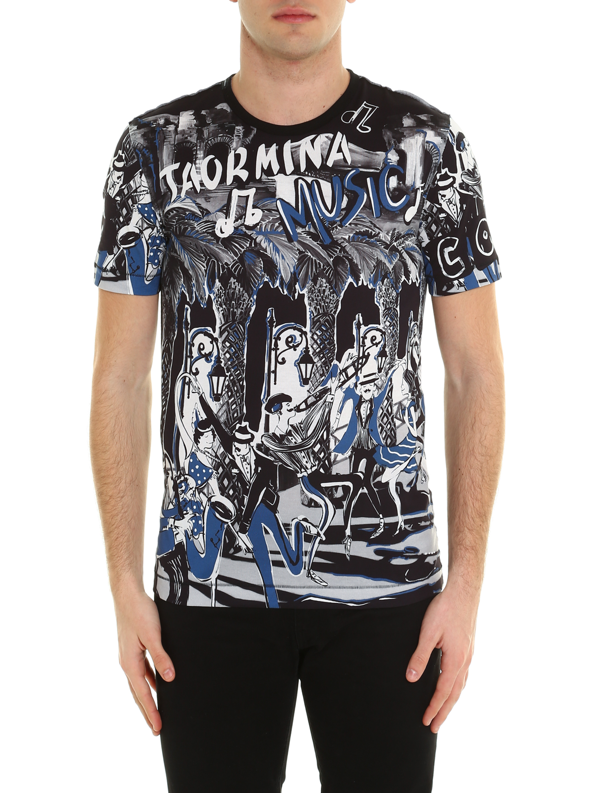 T-shirts Dolce & Gabbana - Taormina Music print cotton T-shirt