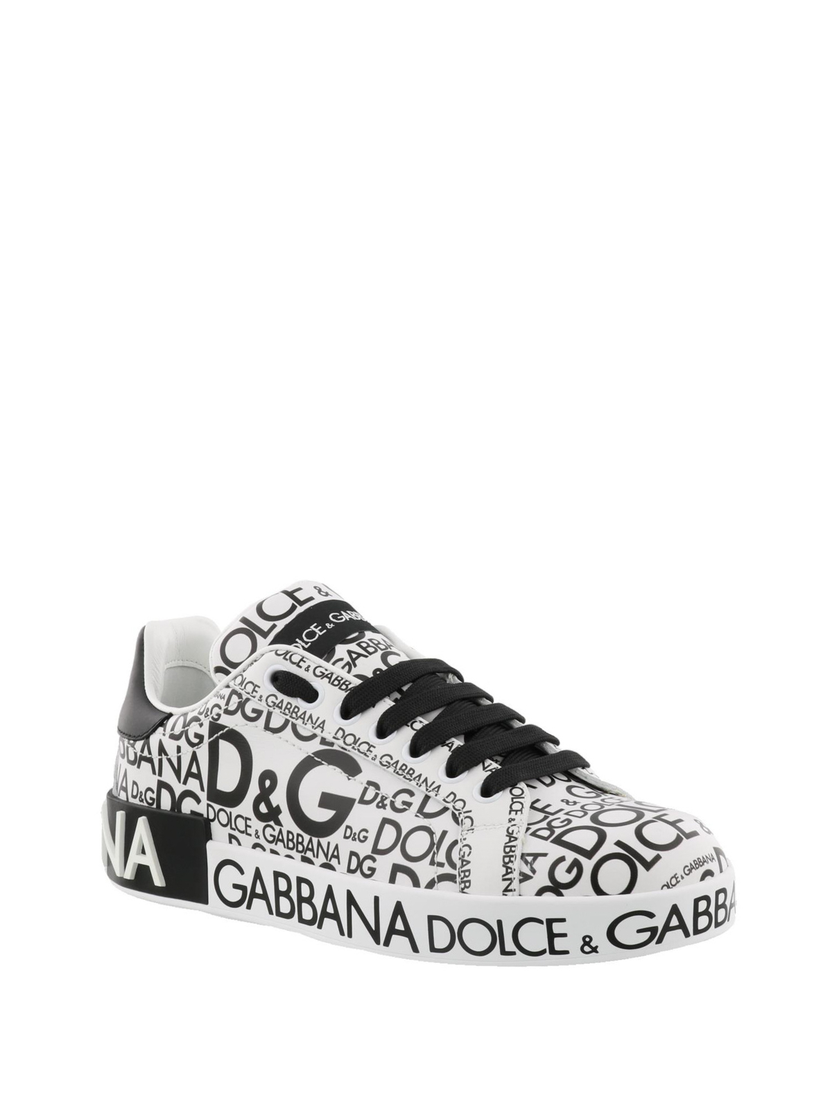 Dolce & Gabbana All-over logo leather sneakers