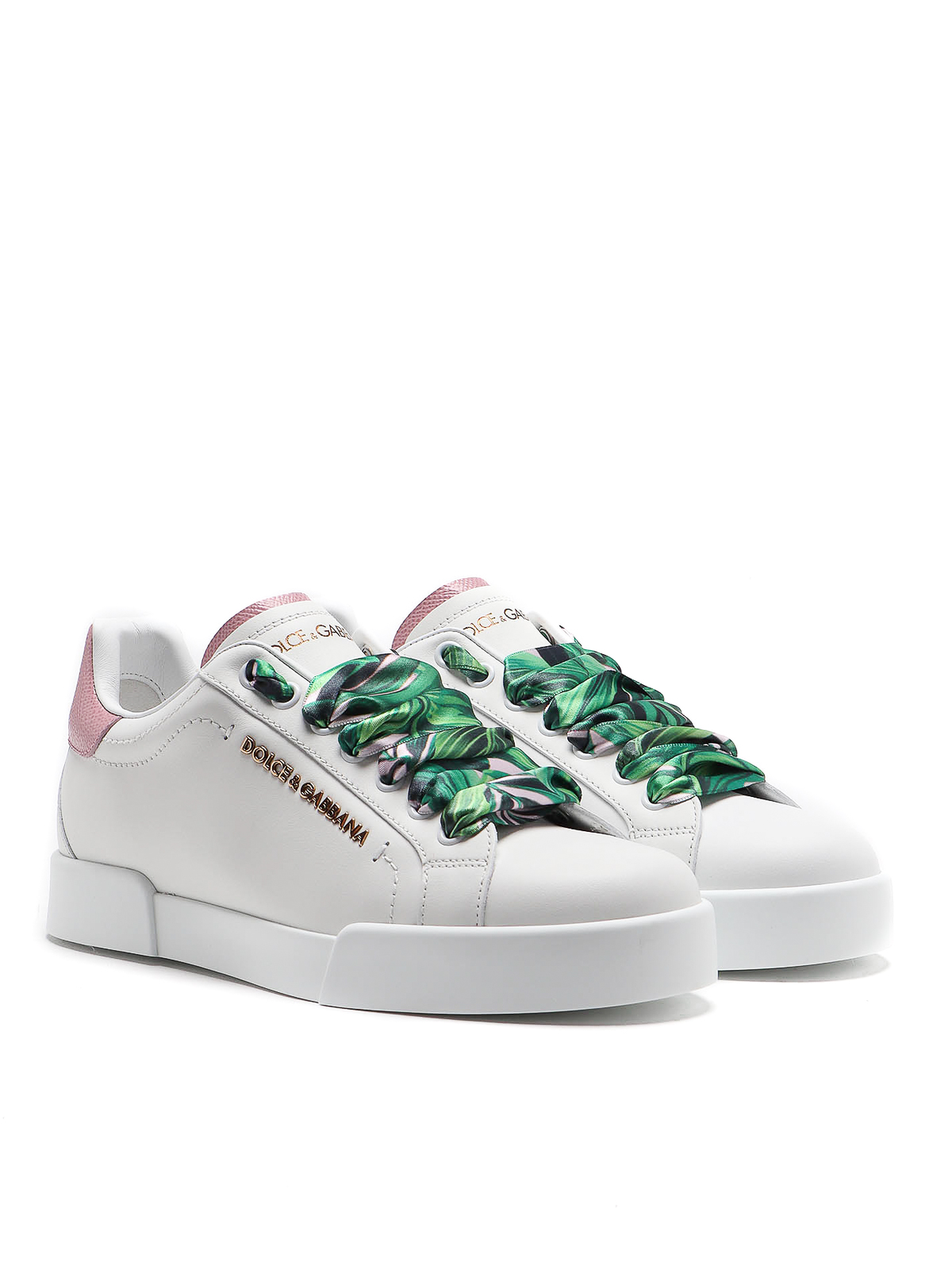 スニーカー DOLCE&GABBANA PORTOFINO SNEAKERS WITH LACE DETAIL DOLCE & GABBANA DG Logo Lace Sneaker Shoes PORTOFINO White