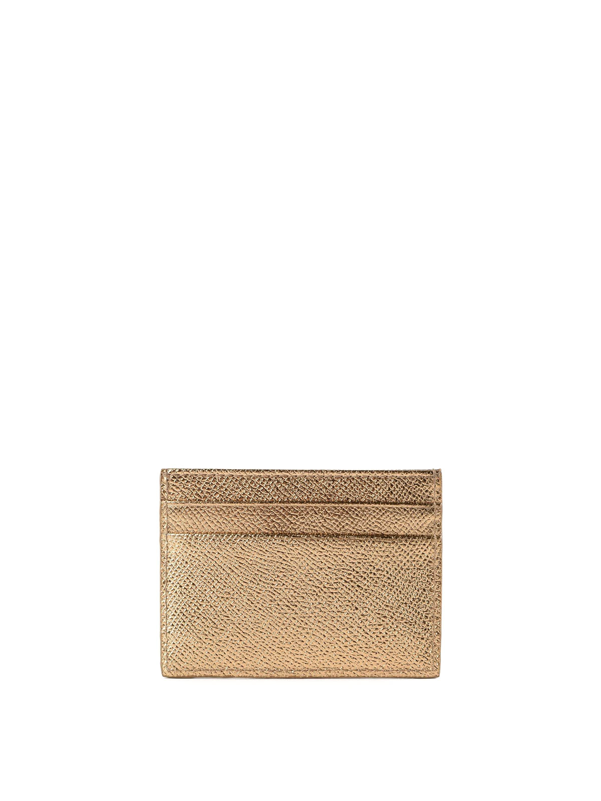 【関税＆送料込み】Dolce & Gabbana PlongAC Leather Card Hol Dolce & Gabbana Dauphine gold calfskin card holder