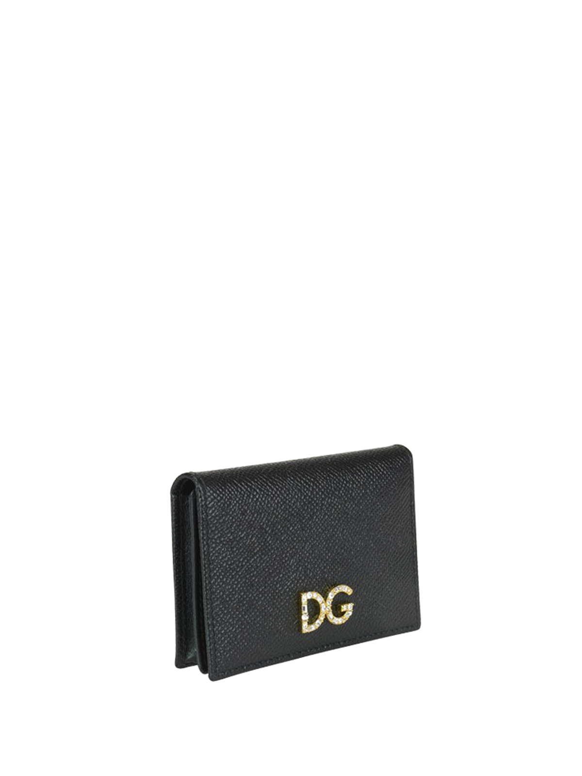 Wallets & purses Dolce & Gabbana - Jewelled logo black small